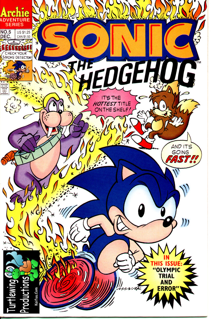 Sonic - Archie Adventure Series December 1993 Comic cover page
